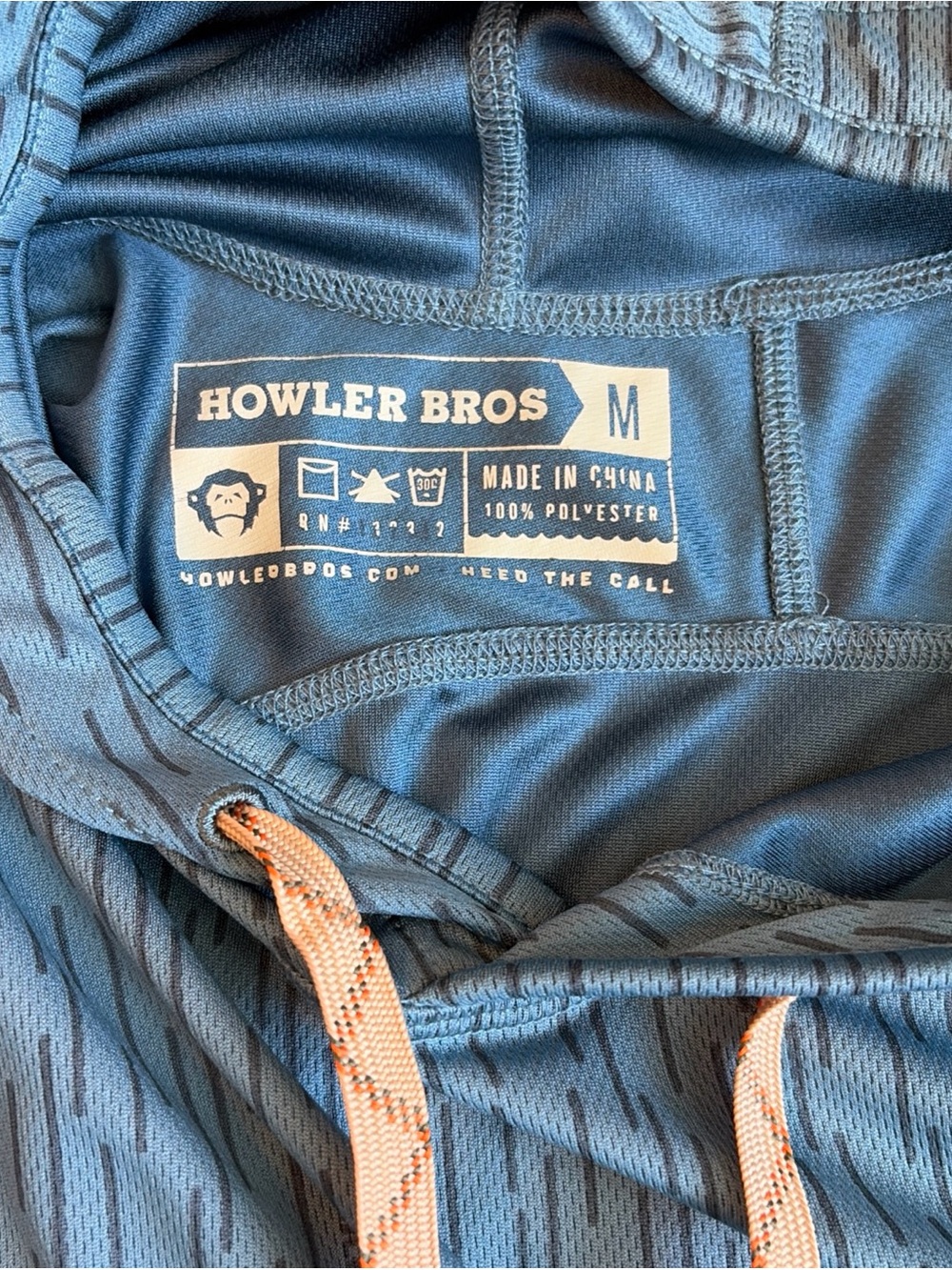 Howler Bros Men’s Sz M Loggerhead Hoodie Shirt Pacific Blue - Picture 8 of 10